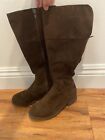 Girls' American Eagle Ruckus Star Over-the-Knee Boots sz 1 Regular Suede Brown