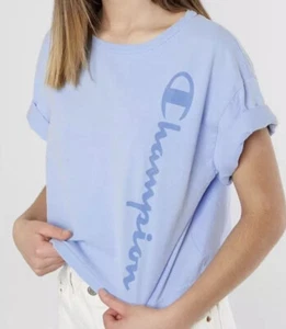 Champion Logo Garment Dyed Cropped Tee Size Medium NWT - Picture 1 of 12
