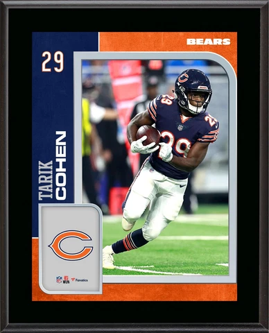 Tarik Cohen Chicago Bears 10.5" x 13" Sublimated Player Plaque Cover