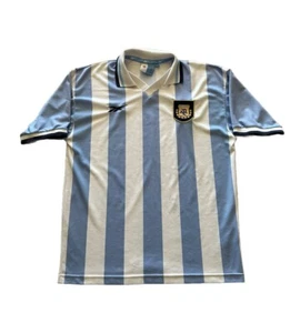 RARE VINTAGE 90s OFFICIAL ARGENTINA SOCCER TEAM JERSEY REEBOK SIZE LARGE WHITE - Picture 1 of 10