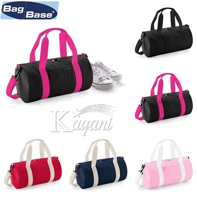 Bagbase MINI BARREL BAG Versity Style Duffle Small Bag Gym Travel Sports Holdall