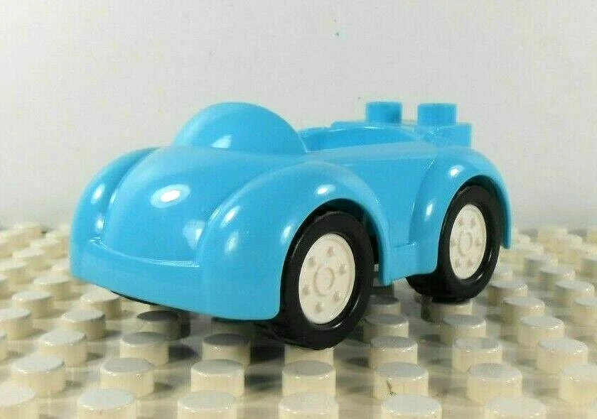 Lego Duplo Item Car Compact teal w/ white wheels - Image 1 of 3