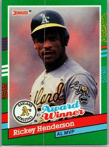 1991 Donruss #761 Rickey Henderson Very good