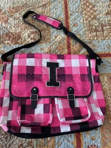 Justice Tote Messenger Computer Shoulder Crossbody bag Pink - Picture 1 of 5