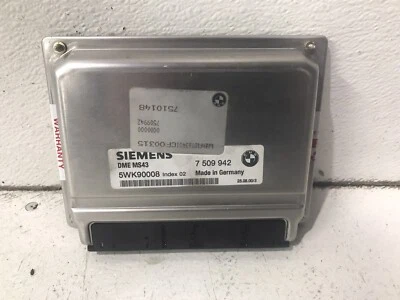2001 01 BMW 525i Wagon Thru 2-01 DME ECU ECM engine Computer 7 509 942 module OE - Image 1 of 4