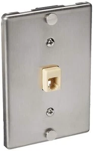 Leviton C0256-SS Telefono da Parete Piastra di Montaggio Superficiale Jack - Foto 1 di 5