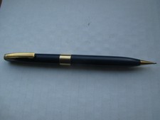 VINTAGE WHITE DOT SHEAFFER BLUE  WITH GOLD COLOURED TRIM  MECHANICAL PENCIL
