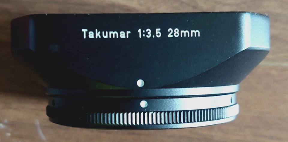 Asahi Pentax Takumar 1:3:5 28mm metal lens hood - Image 1 of 1