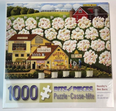 Quebra-cabeça Bits and Pieces, Buzby's Bee Barn, 20"x27", novo na caixa lacrado - Imagem 1 de 3