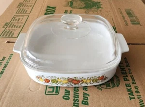Rare Vtg 1970’s Corning Ware “Le Romarin” Casserole Dish w/Lid  A-10-B   10x10x2 - Picture 1 of 4