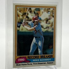 1981 Topps Mike Schmidt Baseball Card #206 NM-Mint FREE SHIPPING