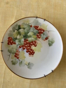 Austria pintada a mano 7. "Placa de estudio Francia de 5"" con borde dorado + percha firmada" - Imagen 1 de 9