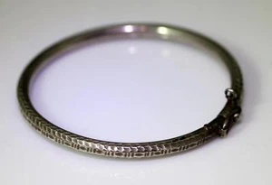 Brazalete de plata esterlina vintage de 6,5"" - 9859 - Imagen 1 de 4