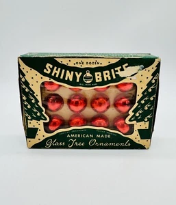 Mini adornos de vidrio de árbol de mesa de plumas Brite brillante vintage con perchas de alambre - Imagen 1 de 9