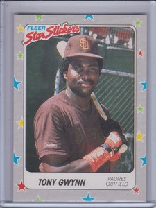 TONY GWYNN 1988 Fleer Star Stickers #123  (C376)