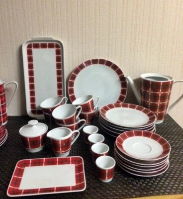 Winterling Kirchenlamnitz Porzellan Karo Teller Tassen Platten - Bild 1 von 3