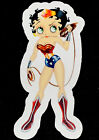 Betty Boop Sticker????????????4? X  2???????Glossy?Wonder Woman?4Th Of July?????