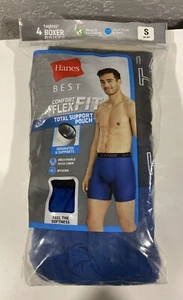 Hanes Best Men's Comfort Flex Fit Total Support Pouch Boxer Briefs 4 Pack, Small - Picture 1 of 3