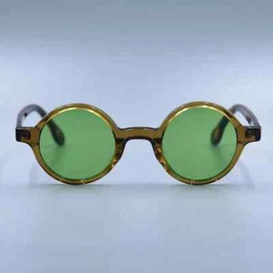 Runde Grün Sonnenbrille Herren Japan Acetat Brille Oliv Brille Schildpatt Beine - Bild 1 von 8