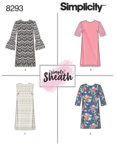 Simplicity Sewing Pattern 8293 Misses Dresses Sleeve Variations Sizes 6-14 CUT - Picture 1 of 6
