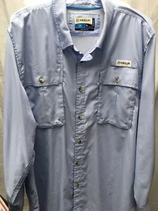 Magellan Fish Gear Angler Fit Blue Checks Long Sleeve Shirt Men’s XL - Picture 1 of 4