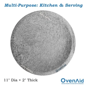 Handmade 100% Natural Stone Plate 11 Inch Round | Kitchen Serving Multi-Purpose - Picture 1 of 6