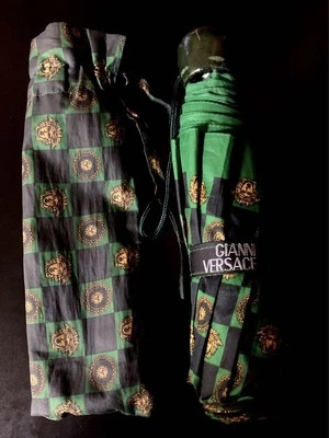 GIANNI VERSACE GV Auténtico Paraguas Largo de Lujo Multicolor Unisex Precioso #18 Foto 1 de 4