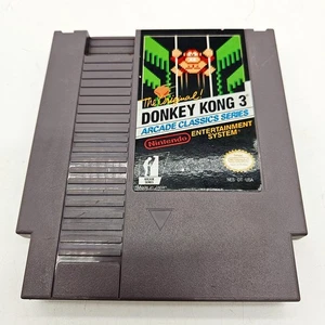 Donkey Kong 3 Arcade Classics NES Nintendo Game Cart Authentic WORKS! Game Only - Picture 1 of 7