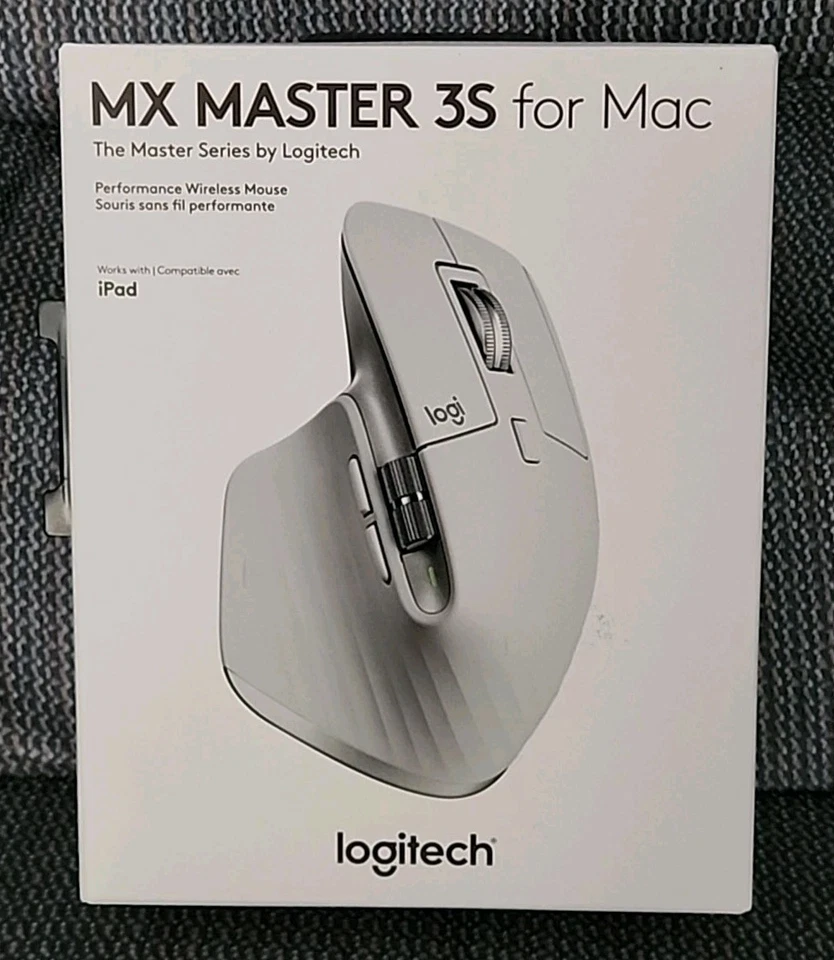 Logitech MX Master 3S Wireless Mouse for Mac & iPad - Pale Gray - NEW sealed - Image 1 of 1