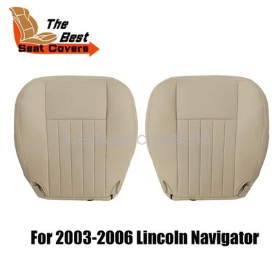 Cubierta de asiento inferior de cuero tostado para conductor y pasajero Lincoln Navigator 2003-2006 Foto 1 de 4