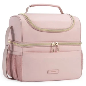 Insulated Lunch Bag with Dual Compartment, Leakproof Cooler Tote for Work Off... - Picture 1 of 7