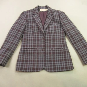 Pendleton Jacket Womens Long Sleeve Button Front Lightweight Plaid Pockets Vtg - Picture 1 of 11