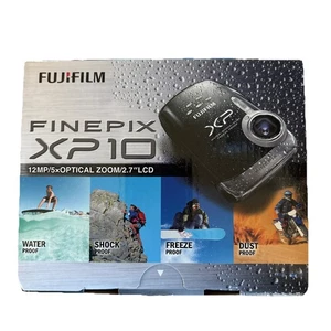 Fujifilm XP10 12,0 MP 5x Cámara digital a prueba de golpes de agua Nuevo Cargador de baterías SD - Imagen 1 de 11