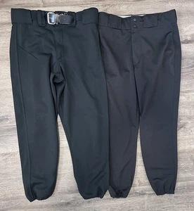 Men's set of 2 Softball Baseball Pants & Belt Size 36&L Rawlings Wilson same - Picture 1 of 11