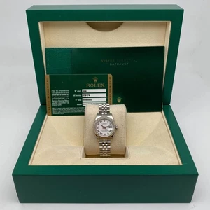 Rolex Lady Datejust 26MM 18K Weißgold Stahl römisches weißes Zifferblatt Uhr 179174 - Bild 1 von 10
