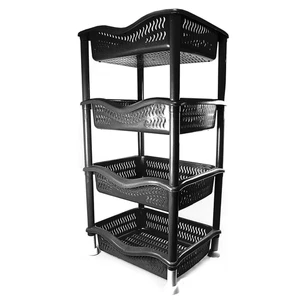 4 TIER VEGETABLE FRUIT STORAGE BASKET RACK KITCHEN UTILITY STACKING STACKABLE UK - Picture 1 of 3