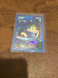 2025 Topps Chrome SpongeBob SquarePants Chrome Mrs. Puff Blue Refractor /150 - Picture 1 of 2