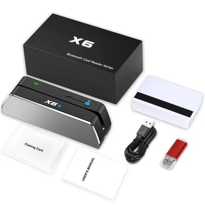 MSRX6 MSRX6BT Lector de Tarjetas Terminal Móvil NFC Las 3 Pistas para Escritor de Tarjetas BT - Imagen 1 de 17
