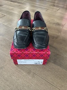 TORY BURCH Classic Loafer, size 7.5, Perfect Black Perrine Loafer Authentic - Picture 1 of 8