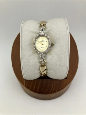 Reloj De Colección Jules Jurgensen Damas 17mm Tono Dorado Esfera Oro Bisel Diamante - FUNCIONA Foto 1 de 4