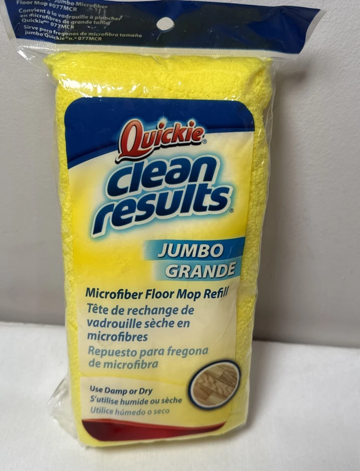 Quickie Clean Results Microfiber Jumbo Floor MOP Refill 0774mcr
