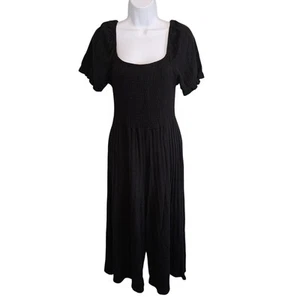 Jack by BB Dakota Totally Smock Out Jumpsuit Black Size Medium NWT - Picture 1 of 7