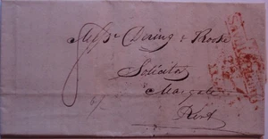 1834 entire: Saville Place to Margate. Boxed Saville Place; manuscript '8'. - Picture 1 of 5