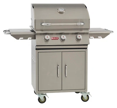 Parrilla de gas natural Bull Steer de 24 pulgadas en carro Foto 1 de 3