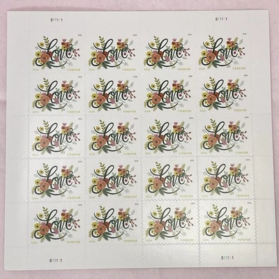 US 5255 Forever  Love Stamps Sheet of 20 MNH 2018 - Image 1 of 4