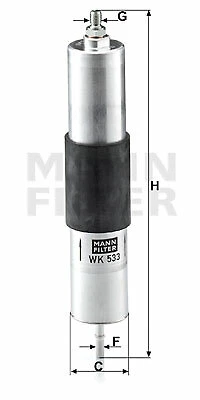 MANN-FILTER WK 533 Filtro de combustible para BMW Foto 1 de 1