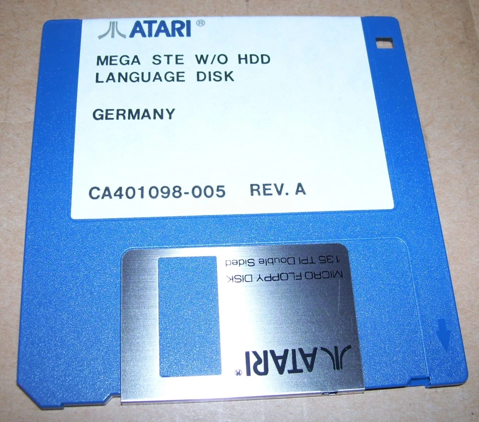 Atari Mega STE Computer GERMAN Language Disk W/O HDD CA401098-005 1990 - Image 1 of 1