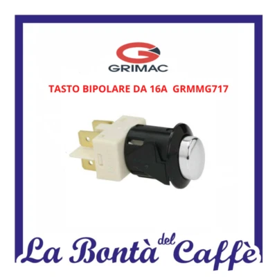 GRIMAC Interruttore Pulsante Bipolare da 16A per Macchina da Caffè NUVOLA TERRY