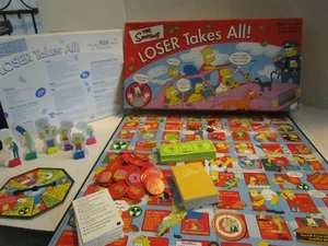 The Simpsons - LOSER TAKES ALL Party Board Game Complete 2001 - Picture 1 of 9
