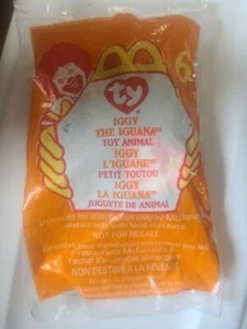McDonald's, Iggy The Iguana TY Beanie Babies Unopened Tag Under Tail No Tongue.  - Picture 1 of 4